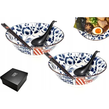 Sada 2 misek s lžícemi a hůlkami - Ramen Botanica Jigu 1000 ml BOX