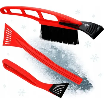 Autoškrabka Škrabka na okna DUNLOP s kartáčem 2v1 31 cm Automobilová Zimní Červená