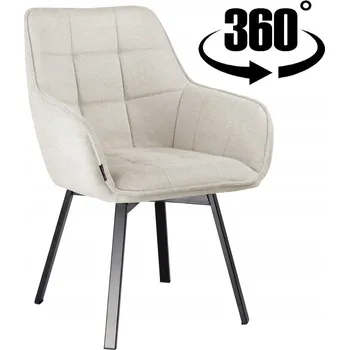 Jídelní židle Otočná židle čalouněná do obýváku jídelny kuchyně TOGO béžová látka