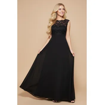 Dámské šaty EVA & LOLA Společenské Šaty SAVINA černé Barva: Černá, Velikost: S