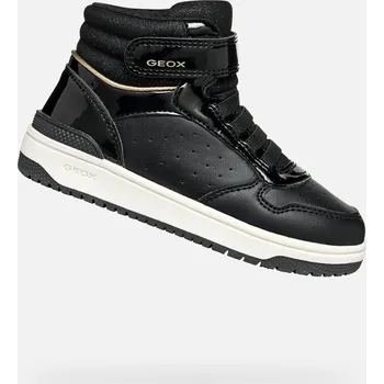 Dívčí tenisky Černé dívčí kotníkové boty Geox Washiba Girl GEOX černá | bílá 3443506