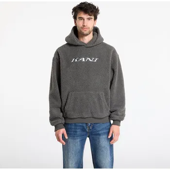 Pánská mikina Mikina Karl Kani Kani Silver Teddy Hoodie Grey S