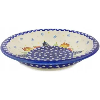 Talíř Hluboký talíř na polévku Ceramika Bolesławiec 22,8 cm