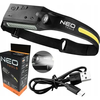 Čelovka NEO Svítilna 2v1 Čelovka a Boční LED Akumulátorová Flexibilní