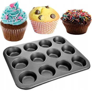 Forma na pečení Forma na muffiny 35x26x3 plech na muffiny na 12 kusů Krisberg