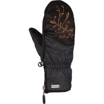 Módní doplněk Dámské lyžařské rukavice Viking Salea Mitten černé Zvolte velikost:: 5