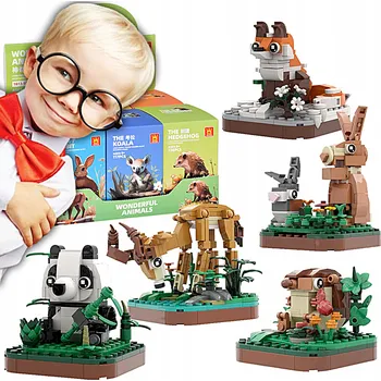 ostatní stavebnice STAVEBNICE TECHNICKÉ STAVEBNÍ KOSTKY DIVOKÁ ZVÍŘATA SOUŠE 1 ze 6 SKVĚLÝ DÁREK