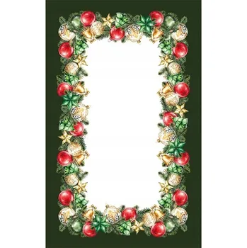 ubrus Vánoční ubrus 110x160 cm odolný proti skvrnám, motiv Zelené koule