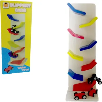 Dřevěná hračka Dřevěná hračka s autíčky 31x12x5,5 cm