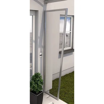 Stříška nad vchodové dveře Vchodová stříška Guttavordach B1 akryl (boční stěna) 200 x 60 cm stříbrná / čirá