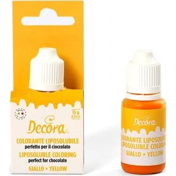 Potravinářské barvivo Barva do tuků 15g žlutá Decora