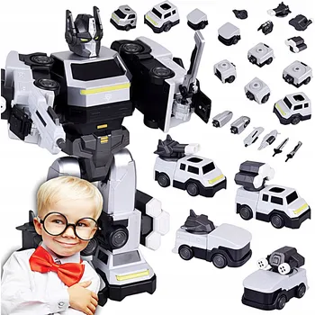 Figurka HRAČKA FIGURKA VELKÝ SUPER ROBOT MAGNETICKÝ TRANSFORMER 2v1 + PŘÍSLUŠENSTVÍ