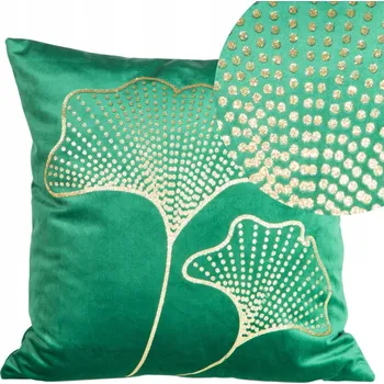 Povlak na polštářek Sametový povlak na polštář FRES 45x45 Dekorační, Velur, Tmavě zelený