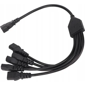 Prodlužovací kabel PRODLUŽOVACÍ KABEL NAPÁJENÍ UPS PDU C14 NA 5 X C13 0.5M 10A 250V