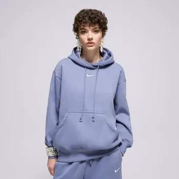 Dámská mikina Nike Mikina S Kapucí W Nsw Phnx Flc Os Po Hoodie Modrá Xs