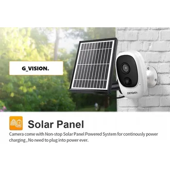 IP kamera Venkovní IP WiFi solární kamera na baterie 4 MPx mikrofon nahrávání zoom
