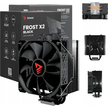 Počítačové chlazení Ventilátor Savio 120 x 120 mm SAVGCOFROSTBLACKX2