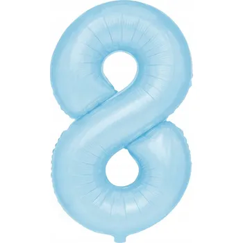 Balónek Fóliový balónek číslice 8 modrý 100 cm k narozeninám, výročí