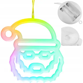 Vánoční dekorace Svítící vánoční LED dekorace s přísavkou, vícebarevná VERGIONIC