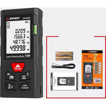 Měřící laser Laserový dálkoměr 70m Digitální měřič vzdálenosti Úhloměr Laserová vodováha