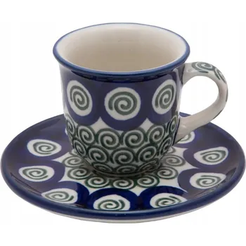 ŠÁLEK na espresso podšálek 60 ml Ceramika Artystyczna Bolesławiec dek 0374A