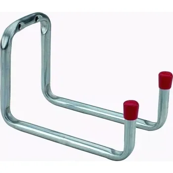 Dílenský regál STROPNÍ/STĚNOVÝ DRŽÁK HÁK do GARÁŽE DVOJITÝ ROVNÝ U 17x9x11,5cm