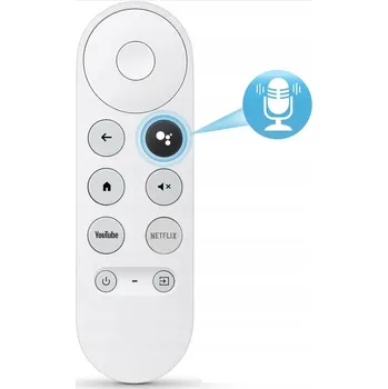 IP kamera Dálkový Ovladač GOOGLE CHROMECAST G9N9N s JOYSTICKEM a HLASOVÝM OVLÁDÁNÍM bílý