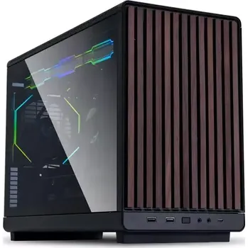 PC skříň Lian Li DAN A3-mATX Wood Edition černá (A3X-WDG)