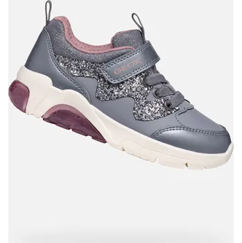 Dětská móda Dětské svítící tenisky Geox Fadinlight GEOX bílá | šedá | růžová 3443478