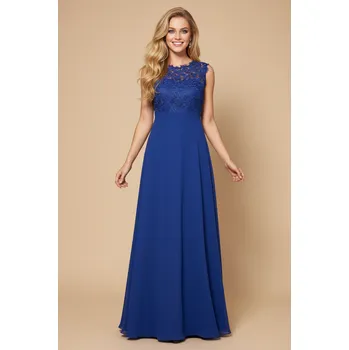 Dámské šaty EVA & LOLA Společenské Šaty SAVINA modré Barva: Modrá, Velikost: M