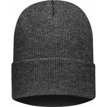 Čepice Zimní čepice 100% akrylová příze ohrnovací šedý melír