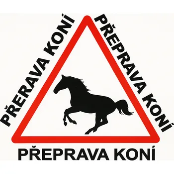 Přeprava koní Samolepka 210 x 210 mm tl. 0.1 mm - Kód: 14247