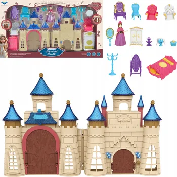 Domeček pro panenku Domeček pro panenky Trifox PŘENOSNÝ SET DOMEČEK PRO PANENKY ZÁMEK K 30 cm