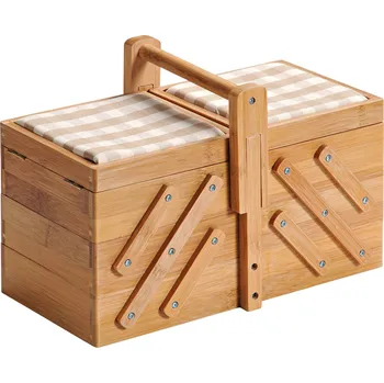 Úložný box Kesper 58710 bambusový organizér na šicí potřeby 29 x 19 x 16,5 cm