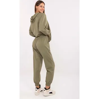 Khaki tepláková souprava s kapucí RELEVANCE kaki 3431652