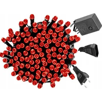 Vánoční dekorace Vánoční světýlka červená 100 LED 8,5m Vánoční řetěz