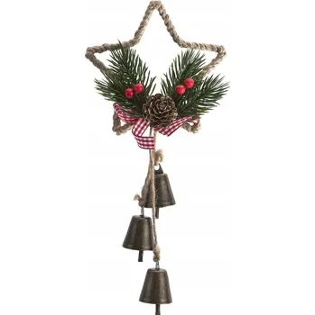 Vánoční dekorace Vánoční ozdoba Hvězdička a zvonečky 181196