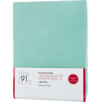 Prostěradlo Mátové jersey prostěradlo s gumou 90x200 cm