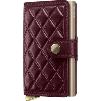 Peněženka Kožená peněženka SECRID PREMIUM Miniwallet Emboss Diamond Bordeaux bordová