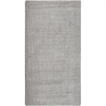 Koberec Koberec světle šedý 100% PP, protiskluzový, 80 x 150 cm, výška vlasu 20 mm