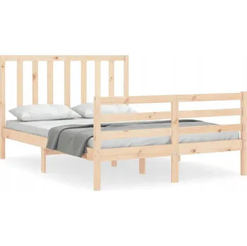 Postel Dřevěná borovicová postel 205,5x145,5x100 cm, neošetřená, bez matrace