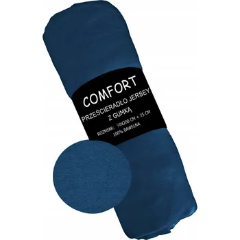 Prostěradlo PROSTĚRADLO S GUMOU 90x200 JERSEY PETROLEJOVÁ 100% BAVLNA NA GUMU