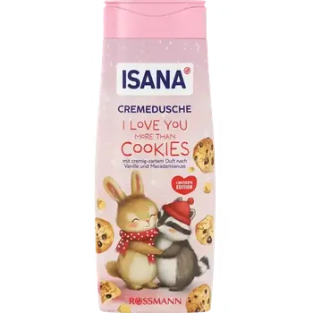 Sprchový gel ISANA Krémový sprchový gel I love you more than cookies 300 ml