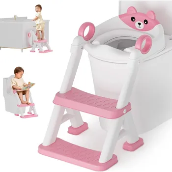 WC sedátko DĚTSKÉ PRKÉNKO NA WC SE SCHŮDKAMI A PROTISKLUZOVOU ÚPRAVOU