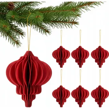 Vánoční dekorace Kokardy vánoční koule 12,5 cm 6 ks