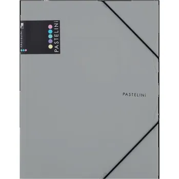 Pastelini Spisové desky A4 s gumou PASTELINi - šedá 271292