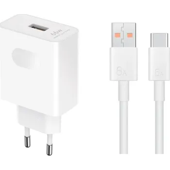 HN-110600E00 Honor original Cestovní nabíječka 66W + USB-C Datový kabel White