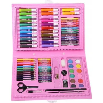 Výtvarná sada Sada na malování 86 ks - růžová