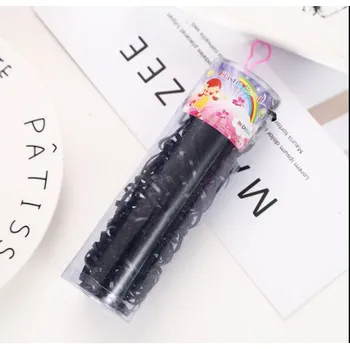 Tenké gumičky do vlasů TUBA - BLACK