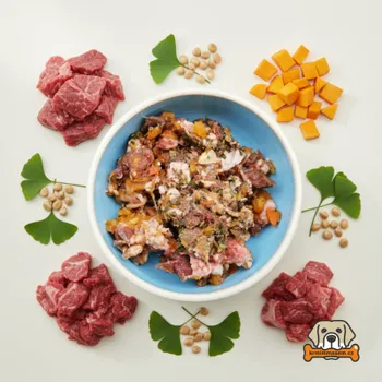 Krmivo pro psa BARF - Kráva s dýní a ginkgo bilobou 1kg KRMIMMASEM.CZ KM_256/FB